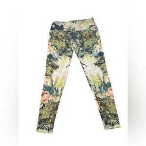 Floral Soft Surroundings Leggings - Green Multicolor